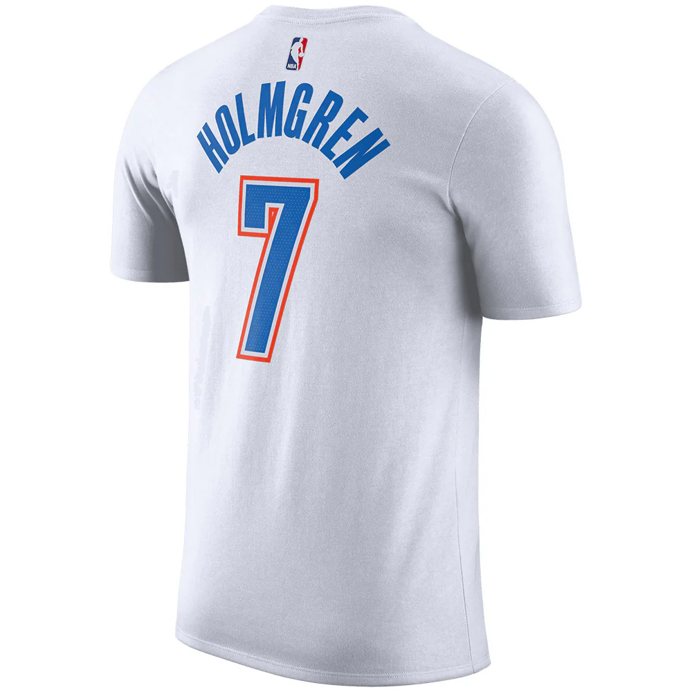 OKC THUNDER CHET HOLMGREN NIKE NAME & NUMBER T-SHIRT