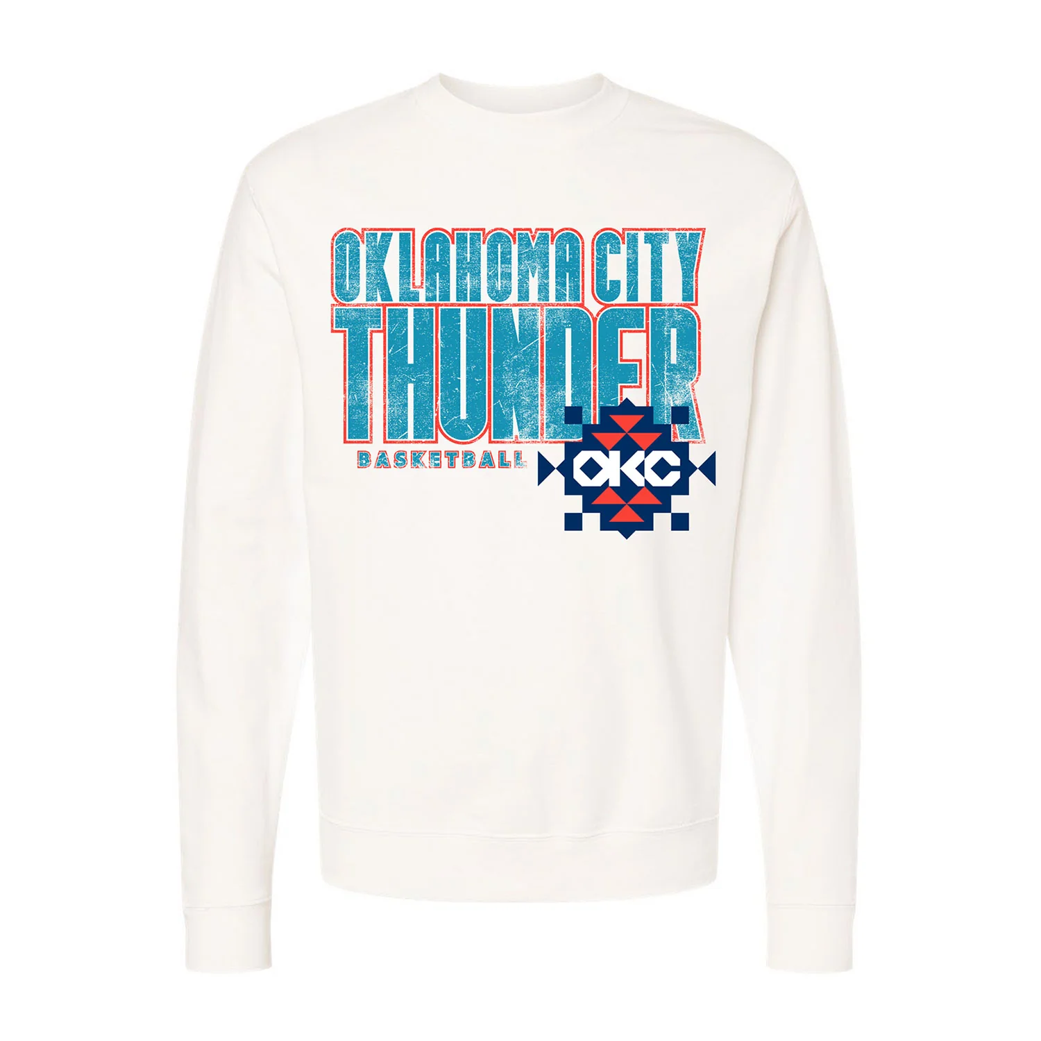 OKC Thunder IOG Faded Native Sticker Crewneck