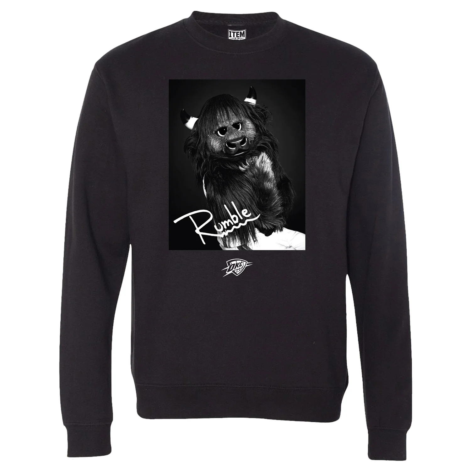 OKC THUNDER RUMBLE PORTRAIT CREWNECK SWEATSHIRT