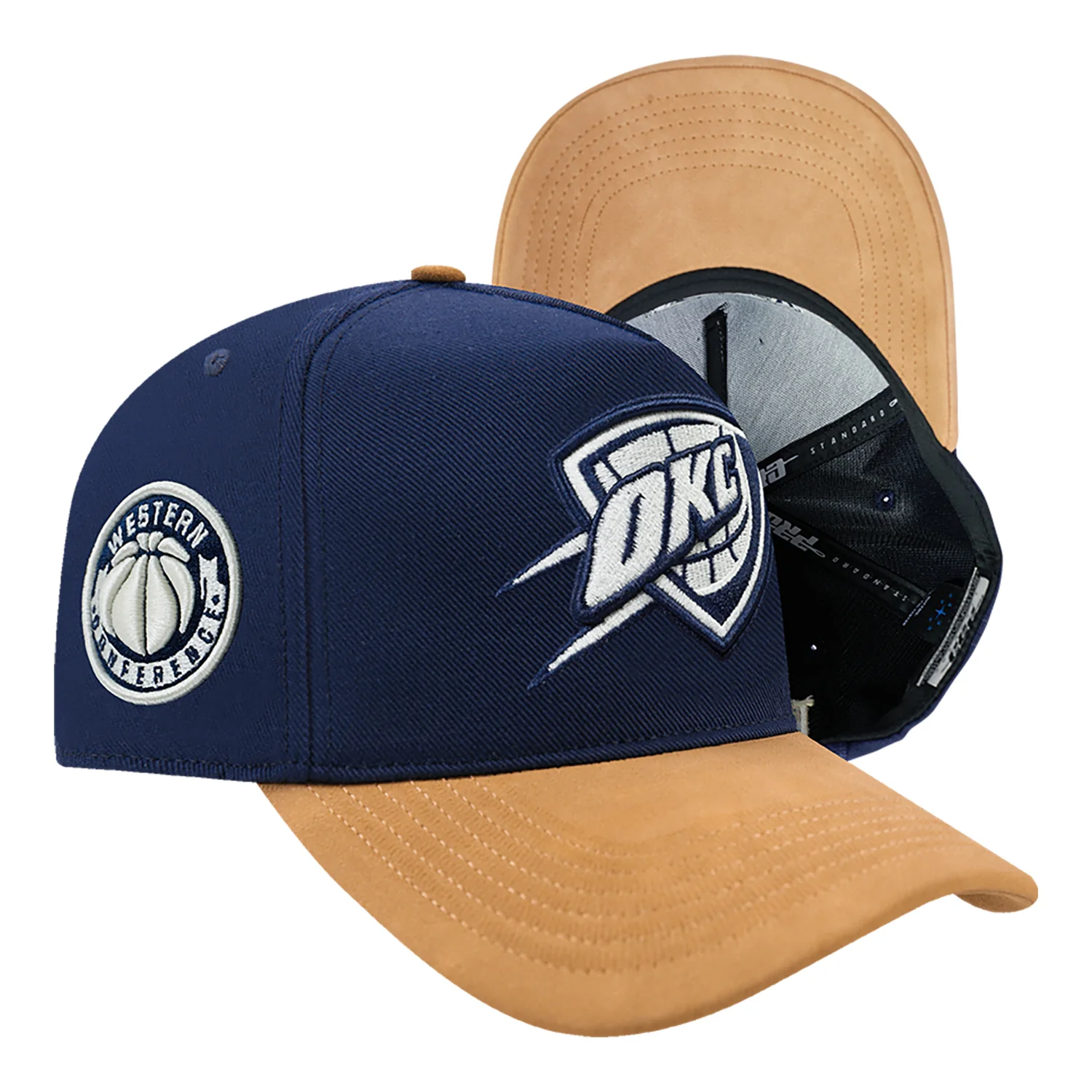 1943-okc-thunder-pro-standard-suede-pro-pinch-navy-snapback-1.webp OKC THUNDER PRO STANDARD SUEDE PRO PINCH NAVY SNAPBACK