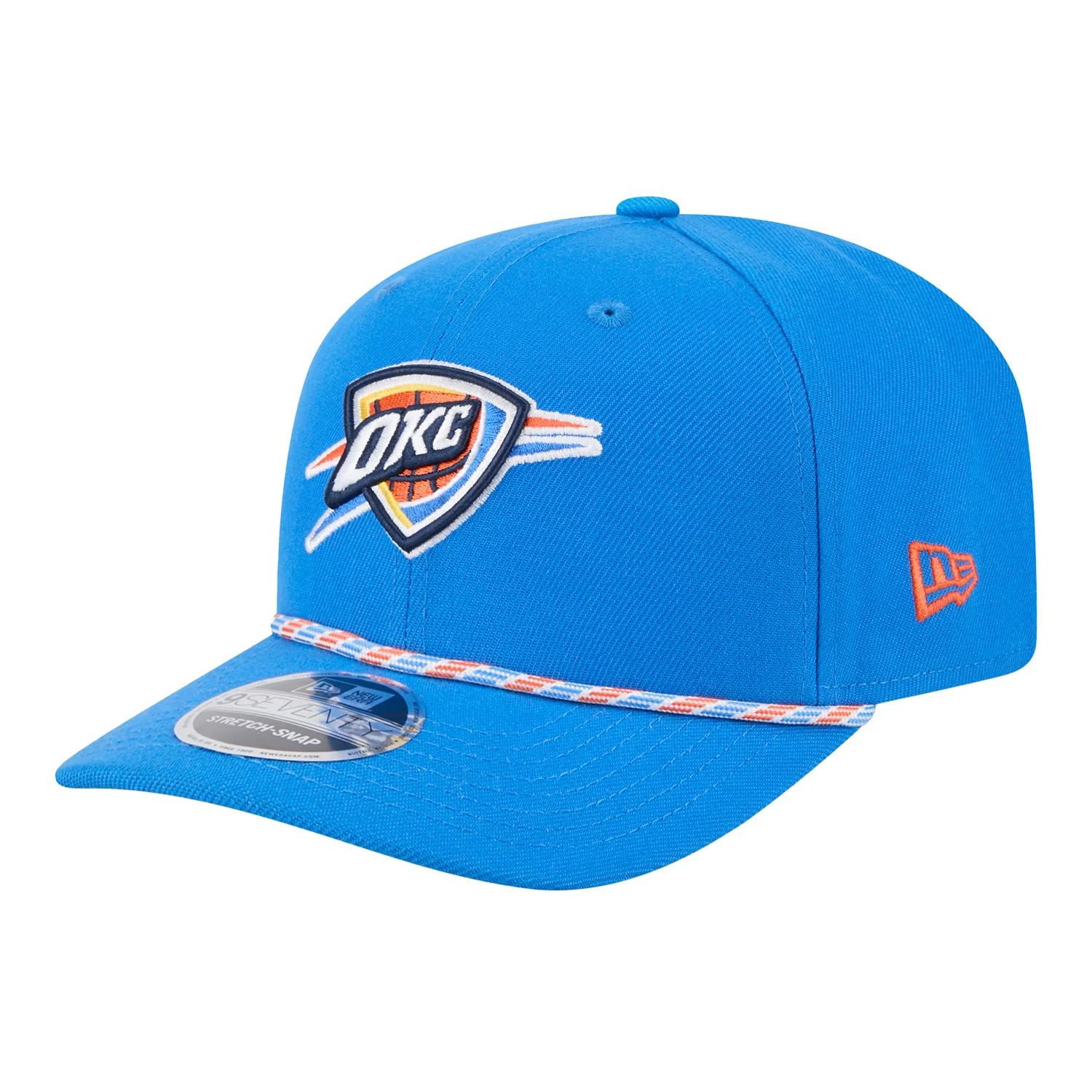 OKLAHOMA CITY THUNDER NEW ERA 970 STRETCH SNAP ROPE BLUE SNAPBACK