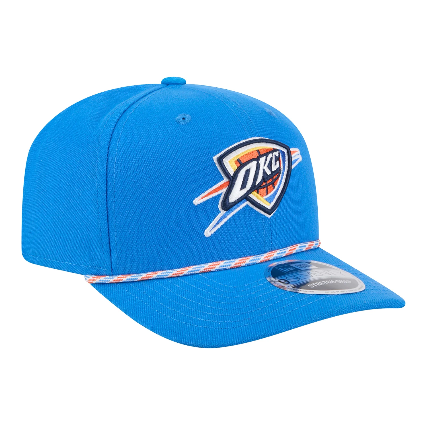 OKLAHOMA CITY THUNDER NEW ERA 970 STRETCH SNAP ROPE BLUE SNAPBACK