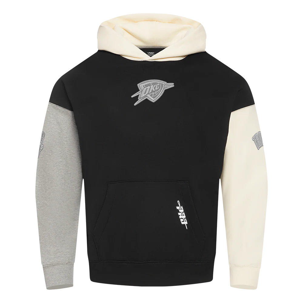 OKC THUNDER PRO STANDARD TONAL TERRY CLOTH COLORBLOCK HOODIE