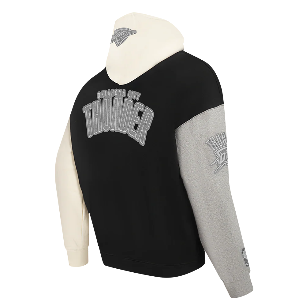 OKC THUNDER PRO STANDARD TONAL TERRY CLOTH COLORBLOCK HOODIE