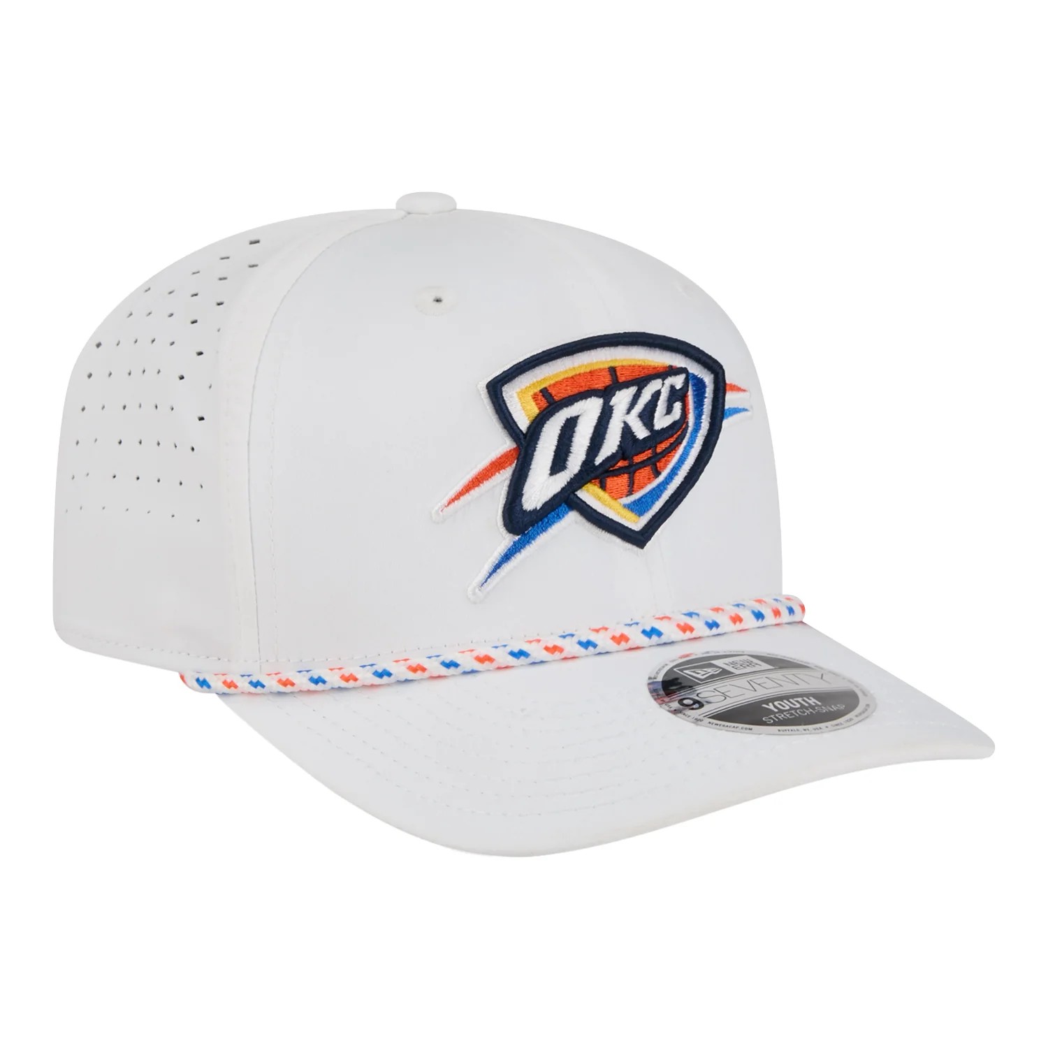 Toddler OKC Thunder New Era 9Seventy Stretch Snap Rope White Hat