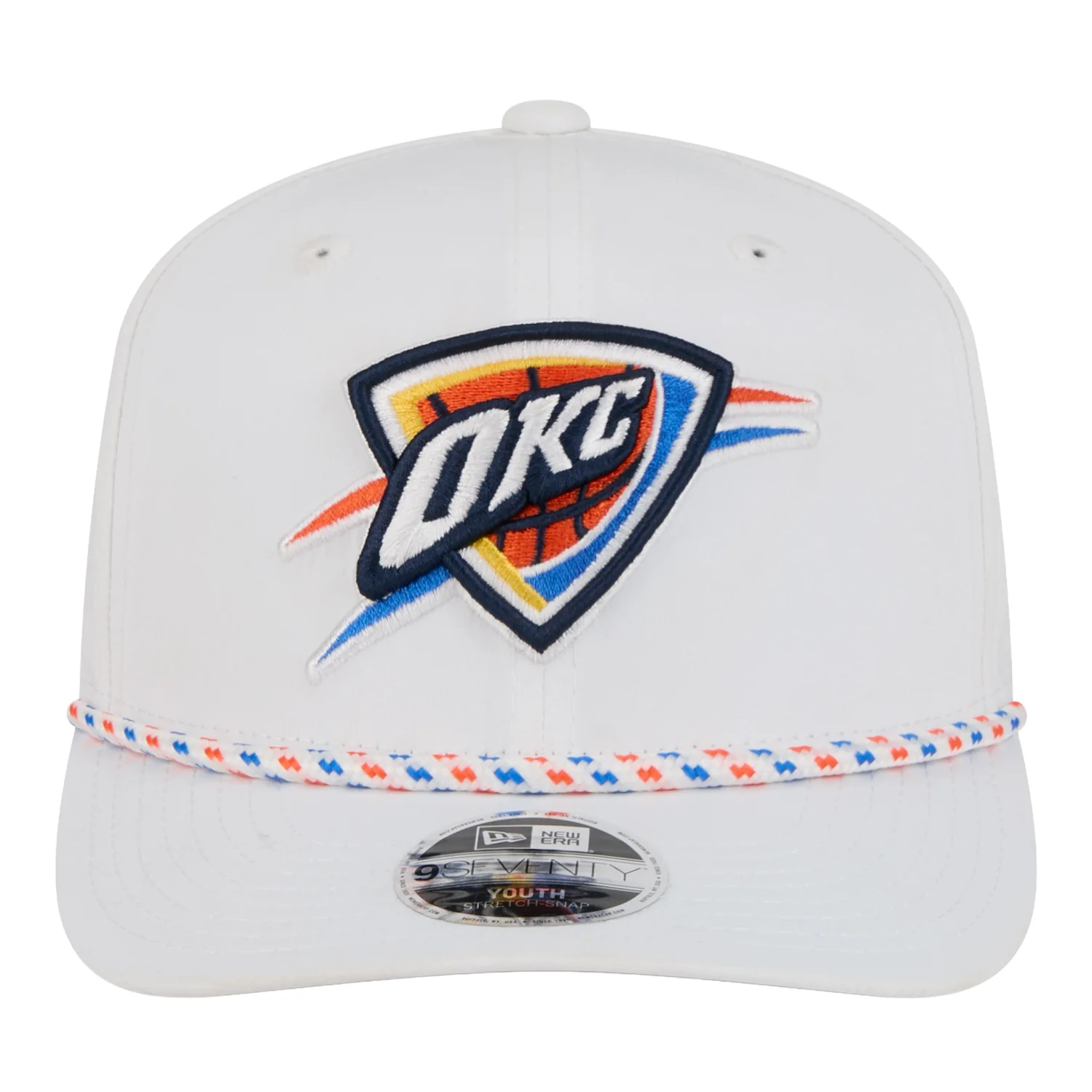 Toddler OKC Thunder New Era 9Seventy Stretch Snap Rope White Hat