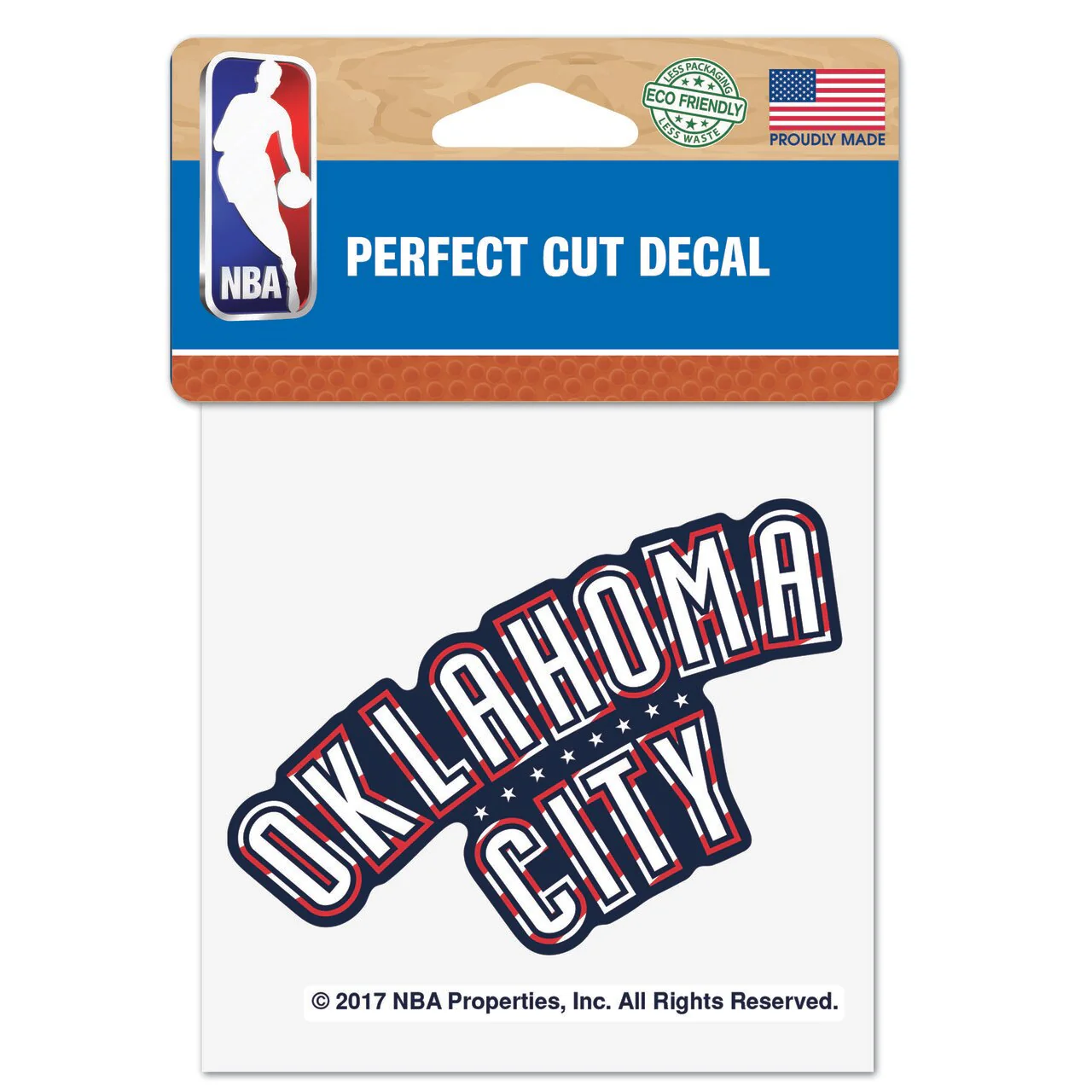 OKLAHOMA CITY THUNDER 4X4 FLAG ROAD DECAL