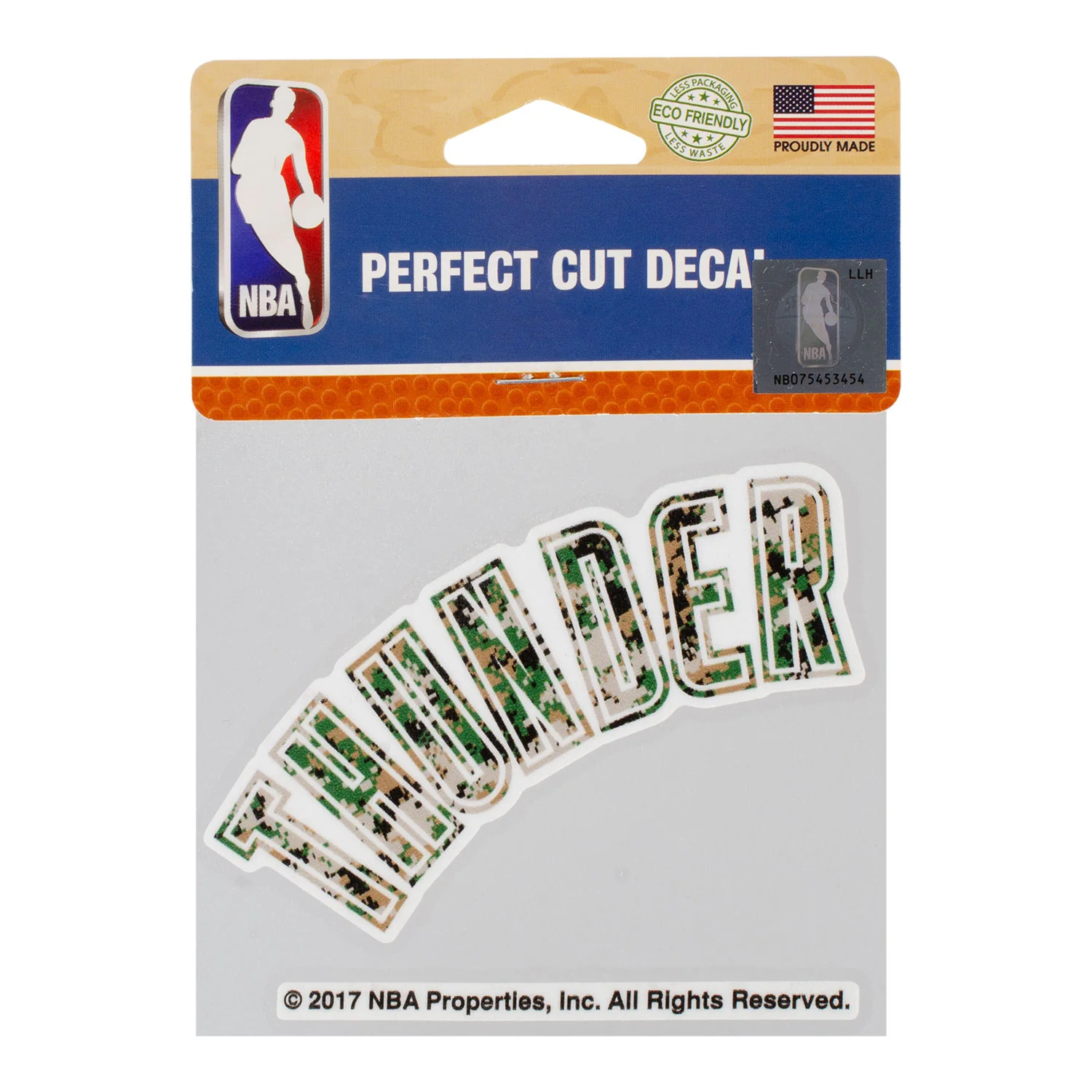 OKLAHOMA CITY THUNDER DIGI CAMO HOME WORDMARK DECAL