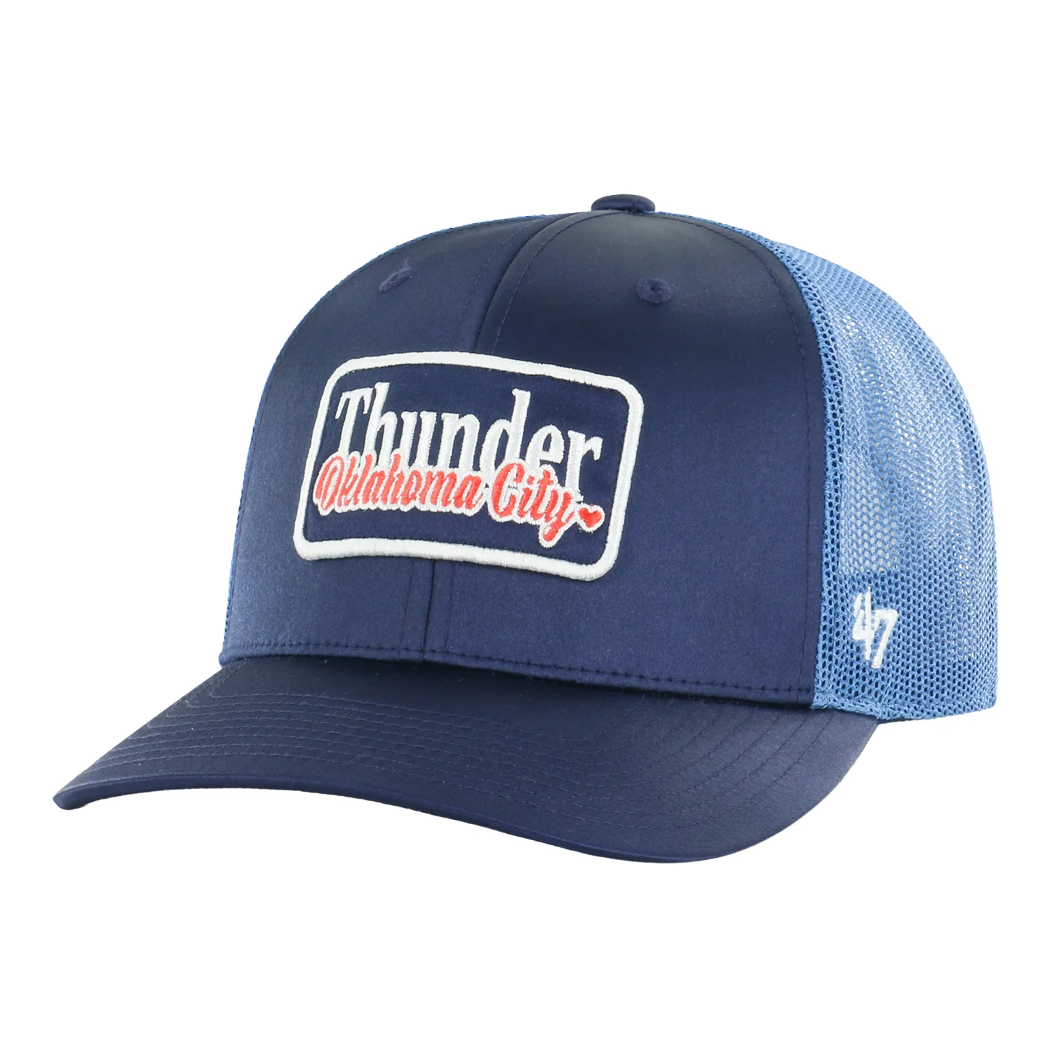 2609-ladies-okc-thunder-47-brand-love-patch-satin-trucker-hat-1.webp Ladies OKC Thunder 47 Brand Love Patch Satin Trucker Hat