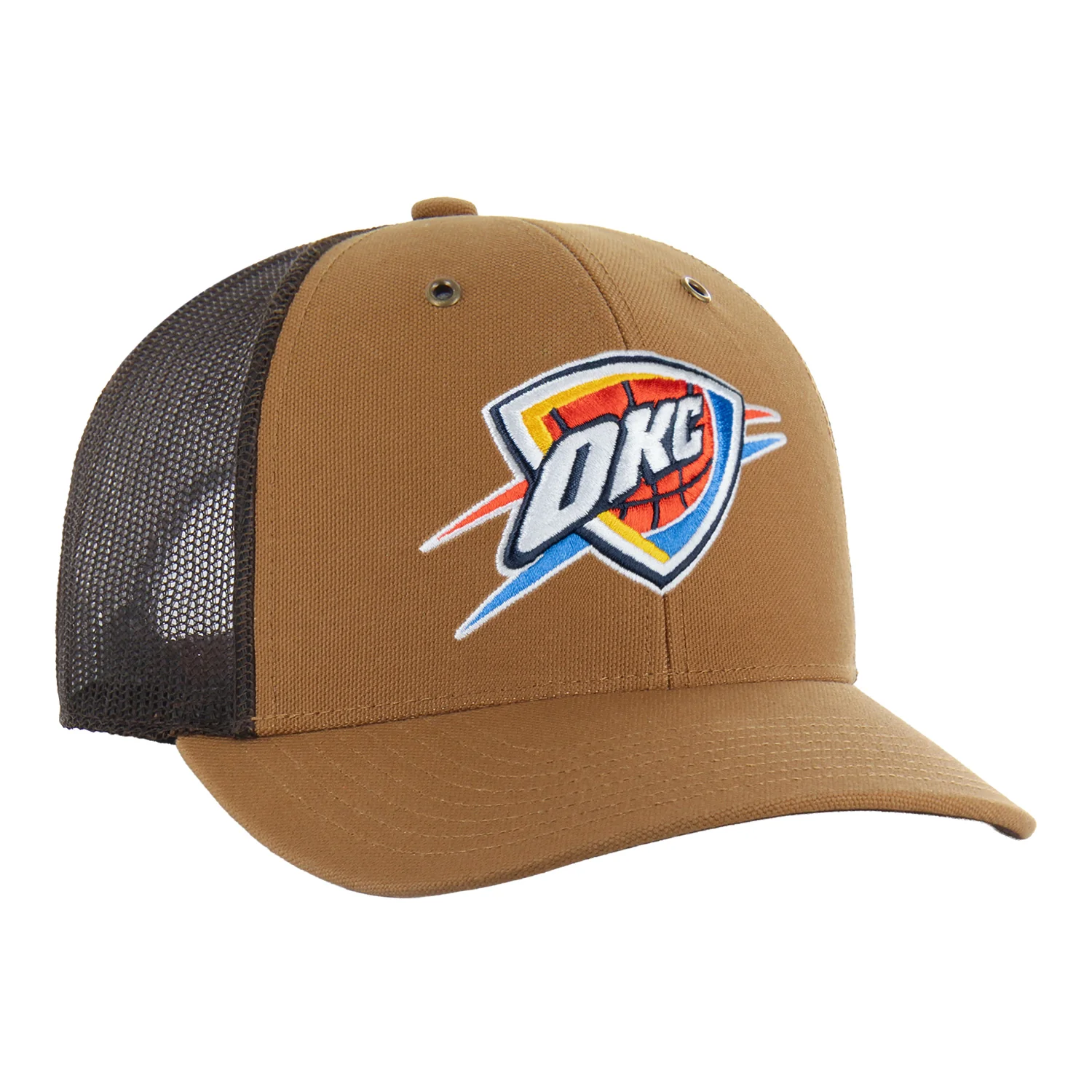 OKC THUNDER 47 BRAND CARHARTT BROWN TRUCKER