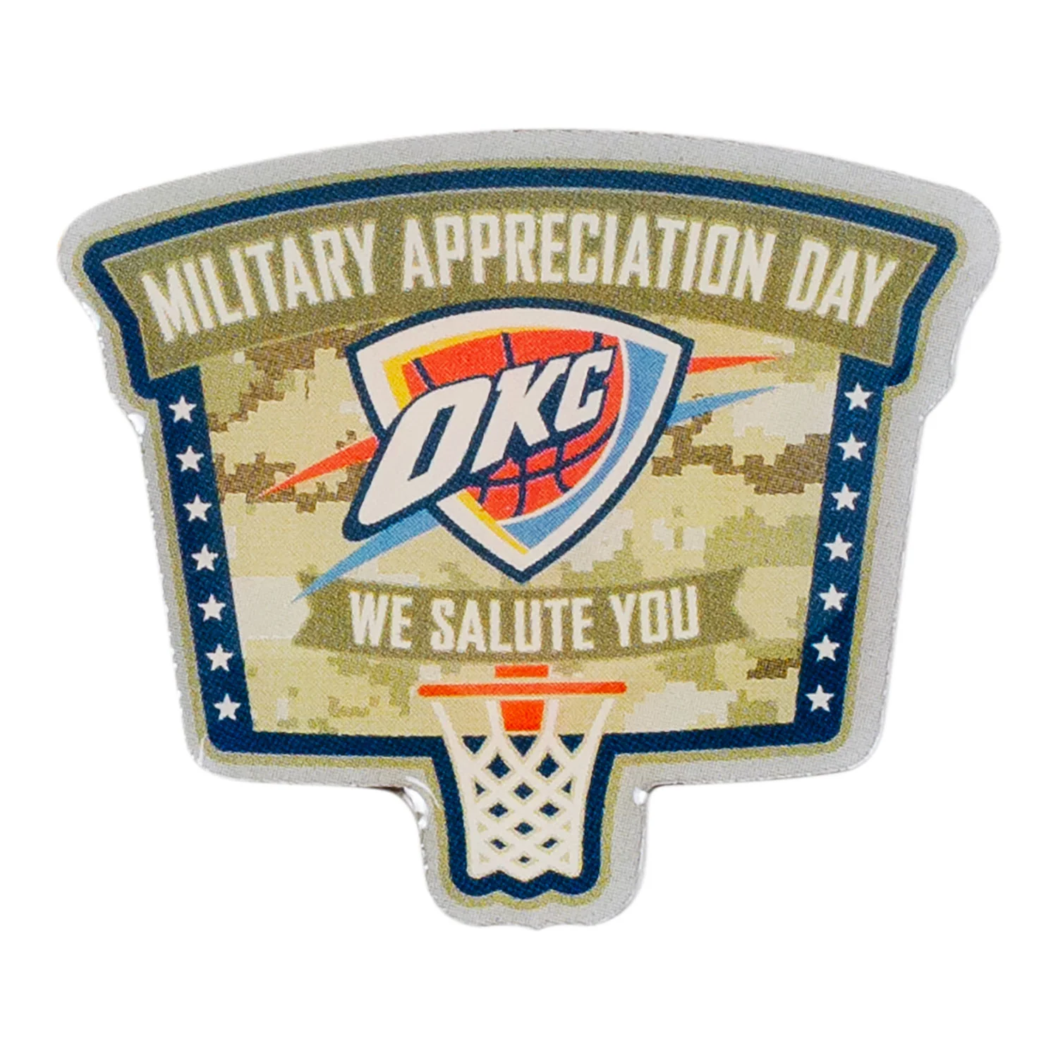 OKLAHOMA CITY THUNDER MILITARY APPRECIATION HATPIN