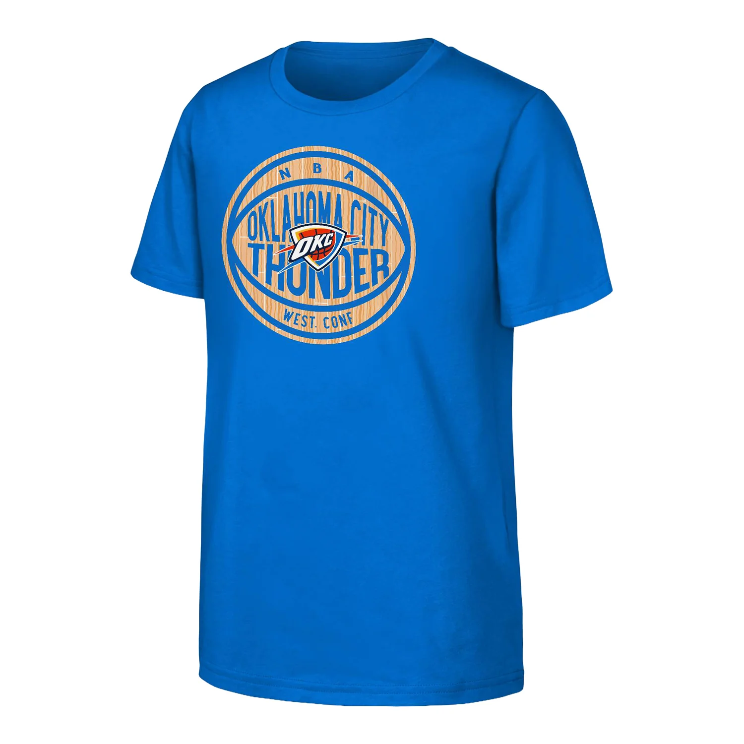 Youth OKC Thunder Outerstuff Basketball Court T-Shirt
