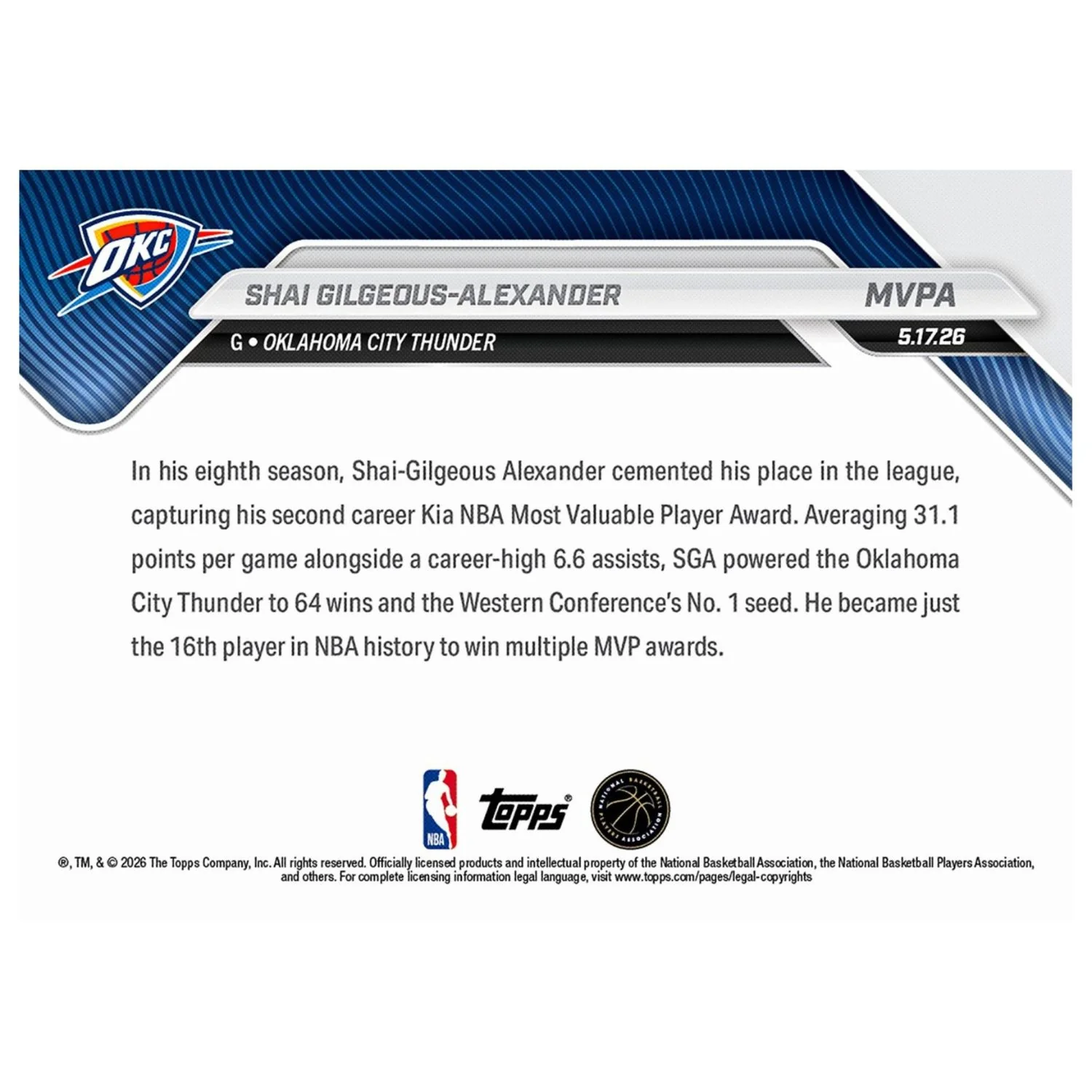 28-shai-gilgeous-alexander-2026-nba-mvp-topps-trading-card-2.webp Shai Gilgeous-Alexander 2026 NBA MVP Topps Trading Card
