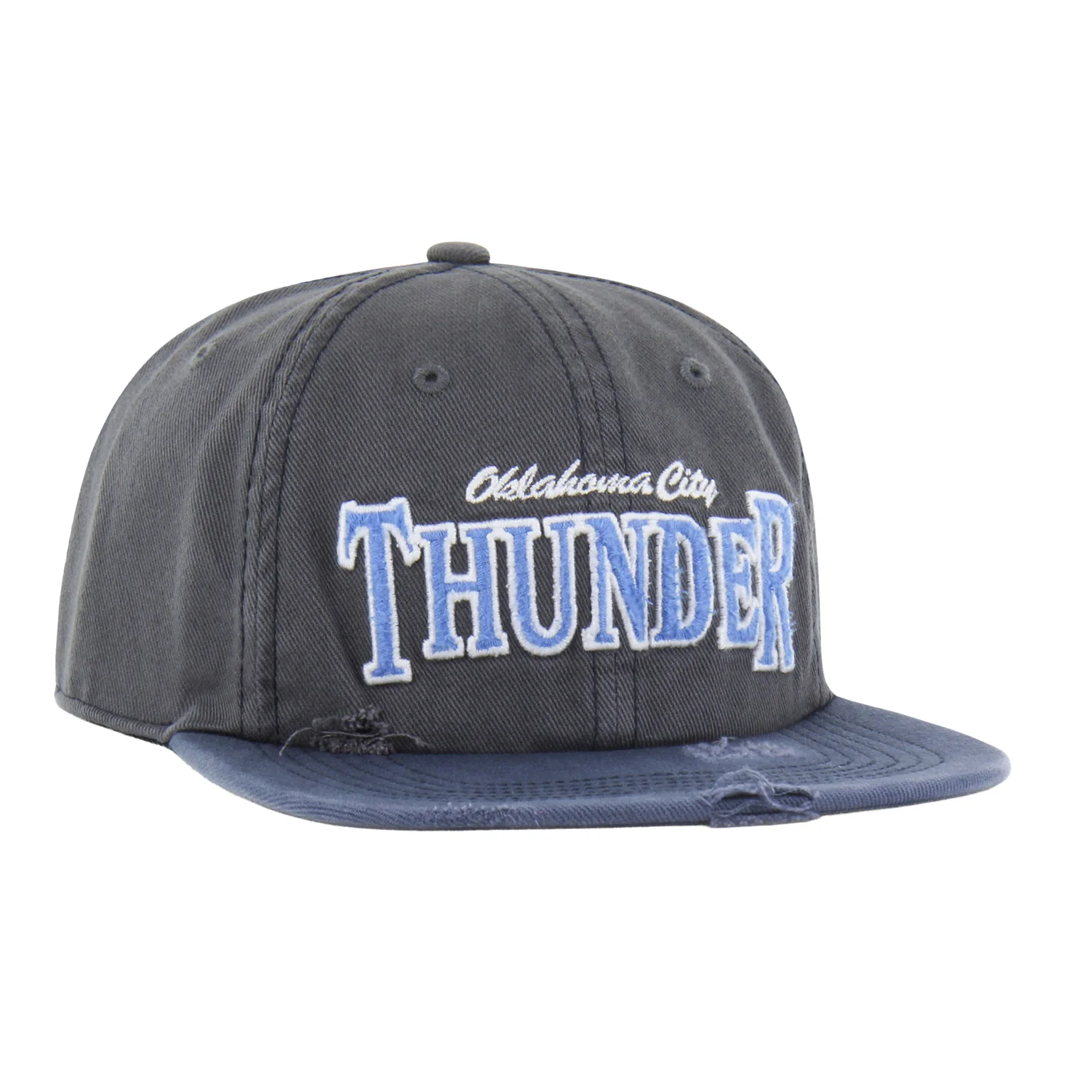 OKC Thunder 47 Brand Cragged Captain Snapback Hat