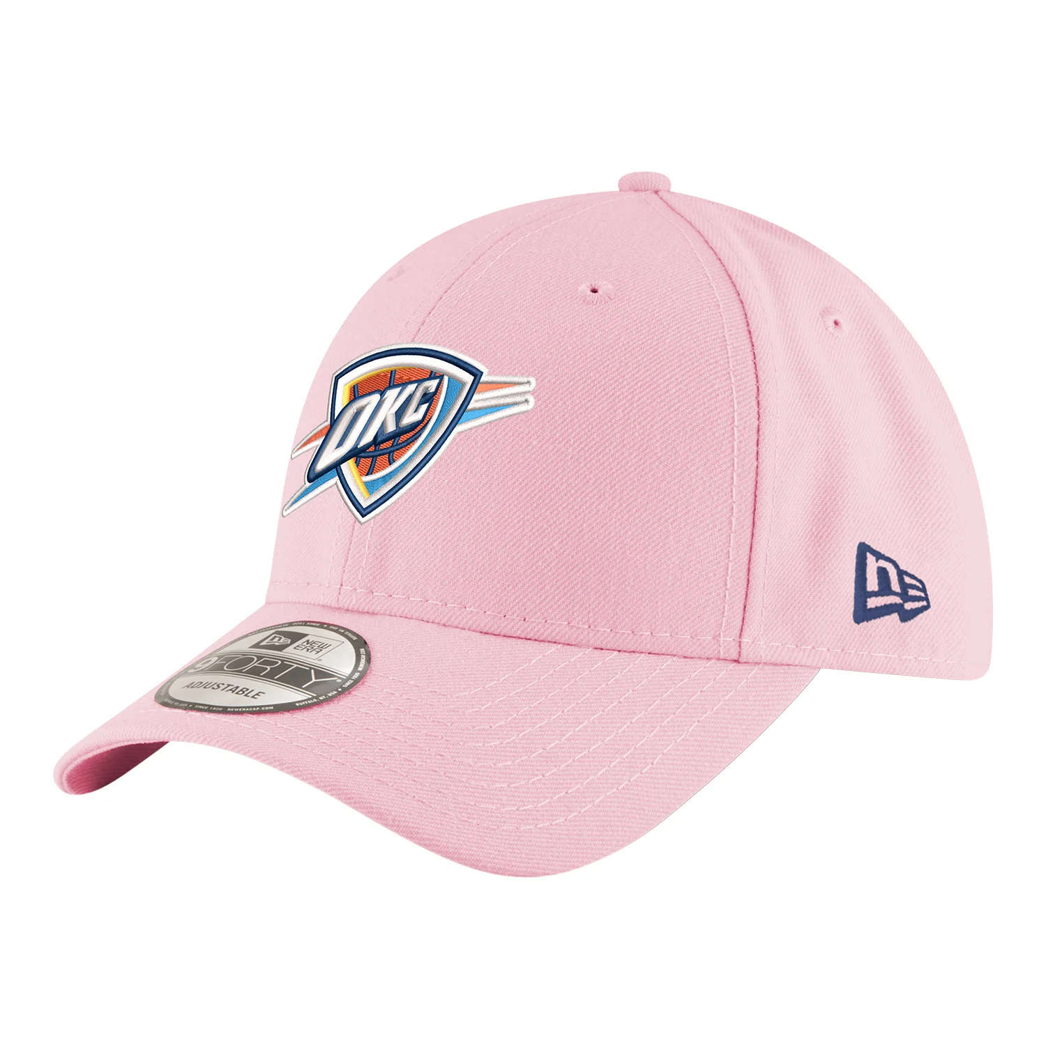 GIRLS OKC THUNDER NEW ERA 940 PINK ADJUSTABLE HAT