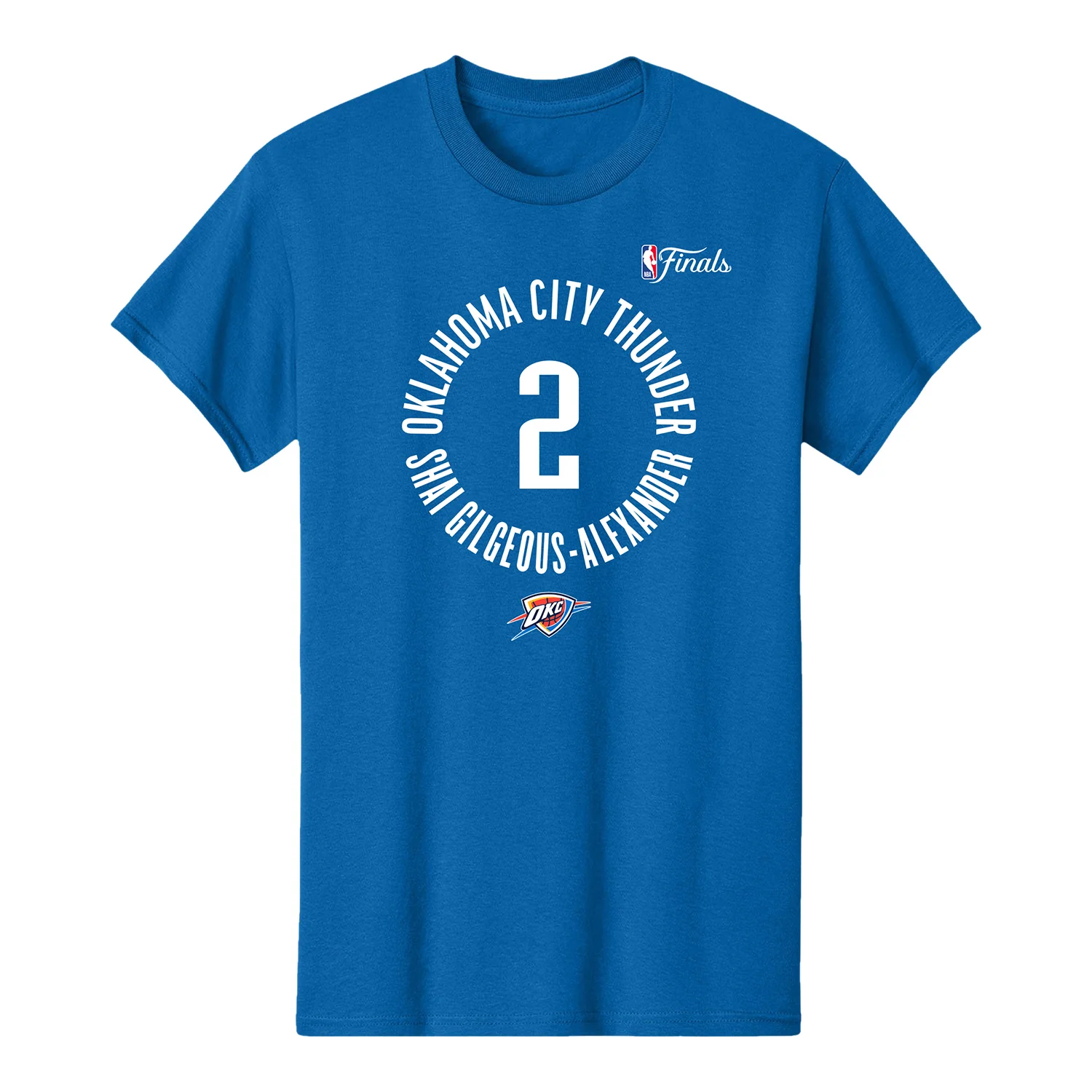 OKC THUNDER SHAI GILGEOUS-ALEXANDER CIRCLE NBA FINALS N&N T-SHIRT
